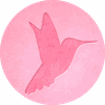 I'M Buzz — pink hummingbird logo